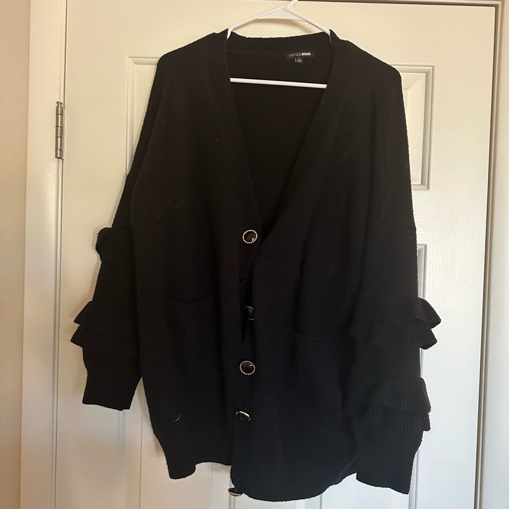 Black cardigan